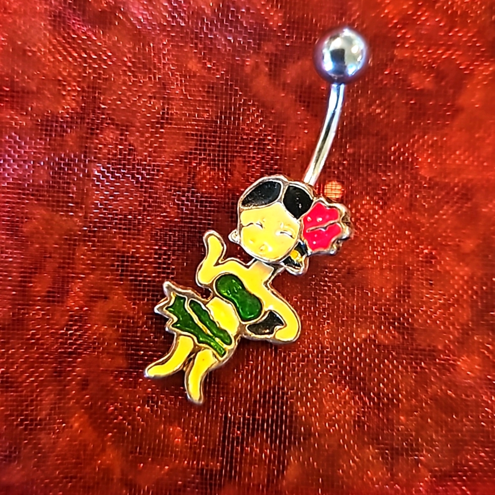 Hula dancer naval piercing jewelry